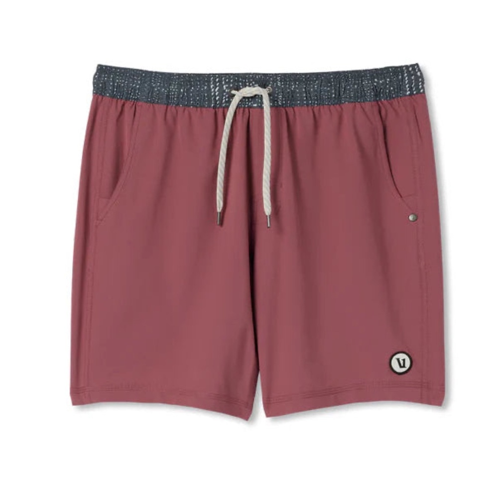 Vuori Kore Shorts in Saltwater Red- XL